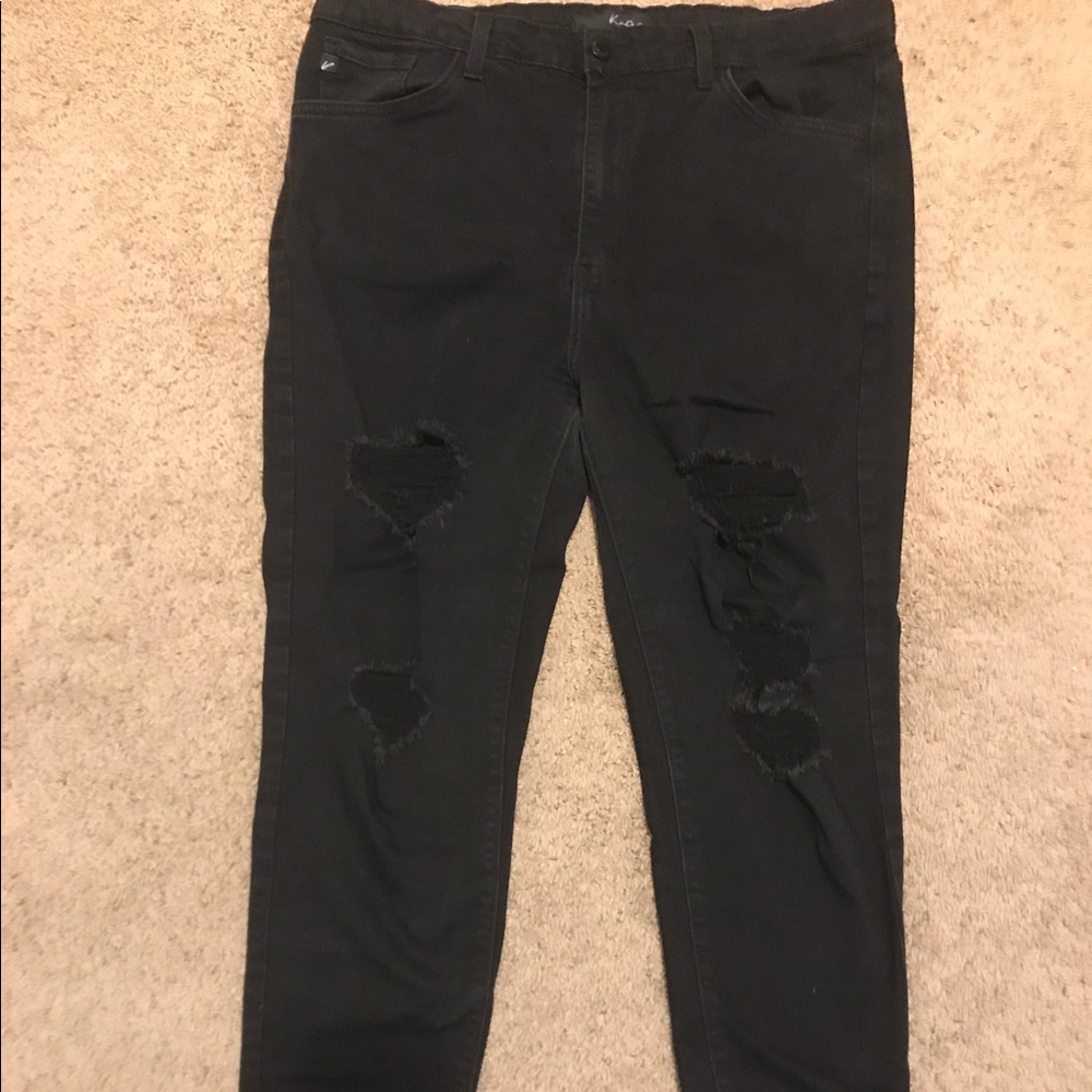 KanCan skinny, black, destruction jeans size 31